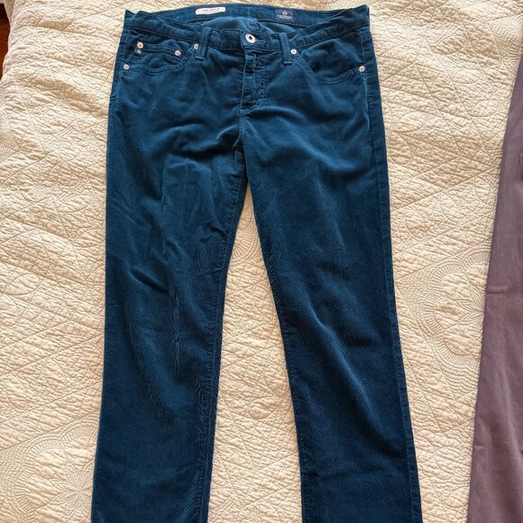 AG Adriano Goldmchied the stevie slim straight jeans‎ corduroy blue 31R 4812 - Picture 1 of 4